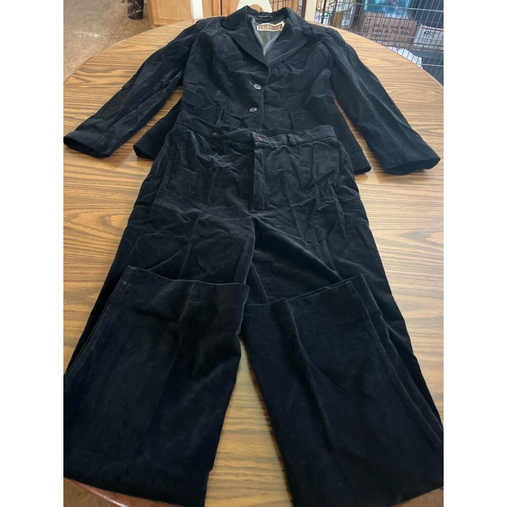 S. B. II by Bitterman vintage black suit jacket and pants size 9/10